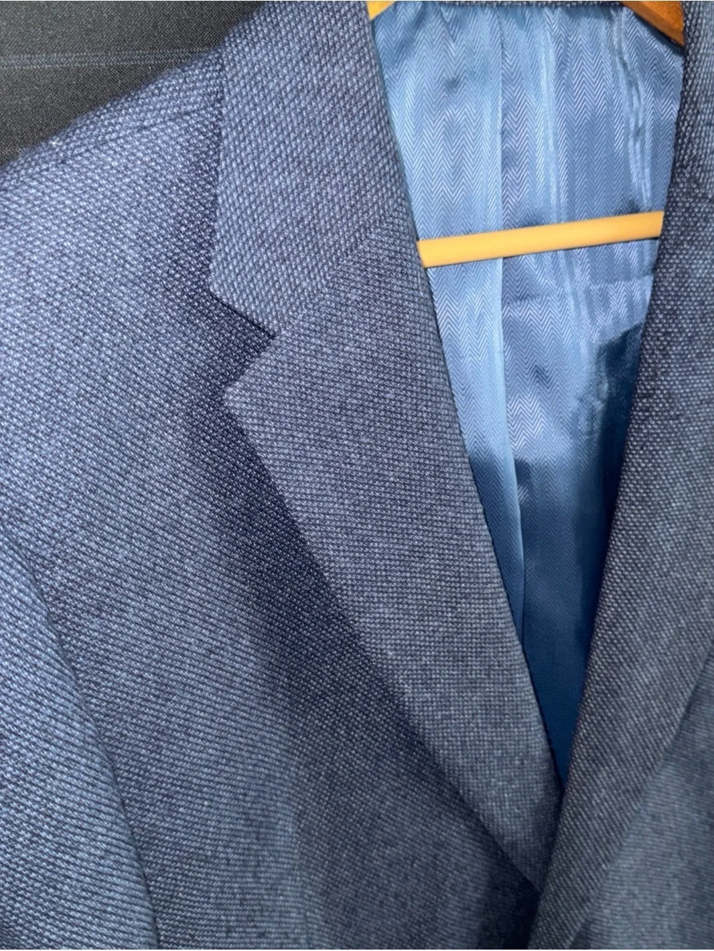 Jos A Bank Reserve Blue Sport Coat Jacket Italy Tollegno 1900 Wool / Nylon 44 S